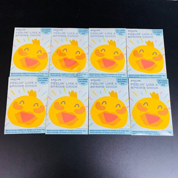 SpaLife Feelin Like A Spring Chick Lip & Under Eye Masks Duo 8-Pk Skincare Gift - Picture 3 of 3
